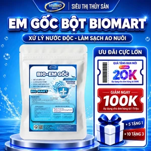 EM Gốc Bột BIOMART Gói 200G Vi Sinh Làm Sạch Nước Ao Nuôi Xử Lý Lợn Cợn Giảm Khí Độc
