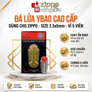 Đá lửa Yibao chính hãng mềm nhạy lửa .đá đen big lớn siêu mềm size 2.5 . vỉ 5 viên
