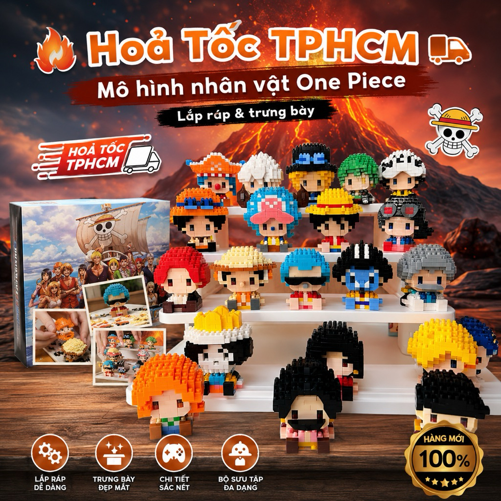 Mô Hình Lắp Ráp One Piece Đảo Hải Tặc Nhiều Nhân Vật  - Hoả Tốc TPHCM