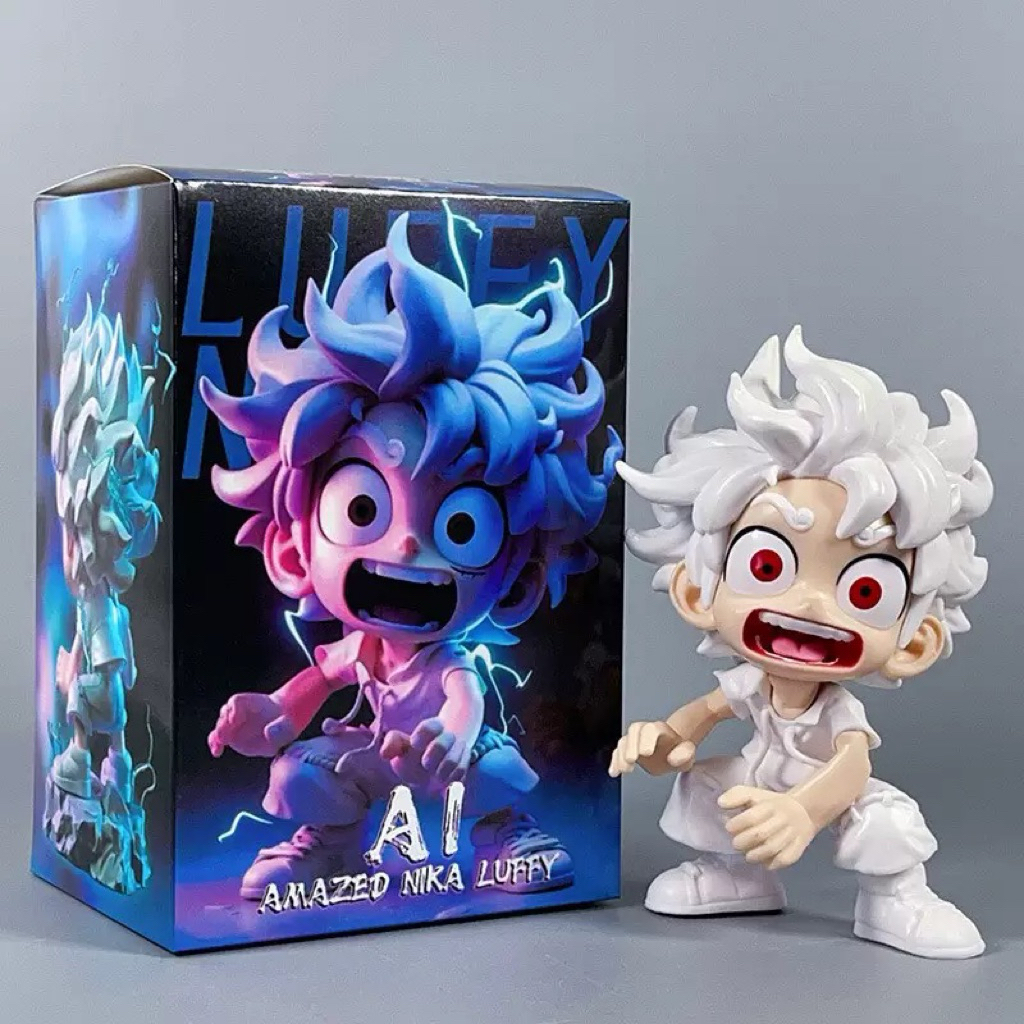 Mô hình trưng bày Luffy Gear 5 AI, decor trang trí bàn học, bàn làm việc , phòng ngủ, xe hơi