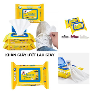Khăn Giấy Ướt Lau Giày Sneaker Clean Wipes – Gói 30 Tờ Lau Sạch Cấp Tốc Kháng Khuẩn Giày Dép Đồ Da | GigaMax Home