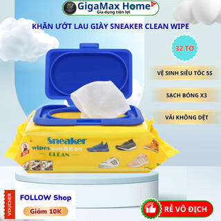 Khăn Giấy Ướt Lau Giày Sneaker Clean Wipes – Gói 30 Tờ Lau Sạch Cấp Tốc Kháng Khuẩn Giày Dép Đồ Da | GigaMax Home
