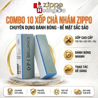 10 miếng xốp vuông chà bóng và chà nhám zipo