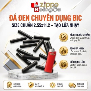( hoả tốc) Đá đen Pháp,Hồng công viên dài cho quẹt Big , zippo ,size 2.55*11.2