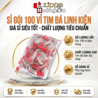 (hoả tốc) bịch 100 vỉ đá + tim dành cho Zippo