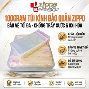 1 lạng bịch dán miệng đựng zippo và bịch chống trầy ruột zippo