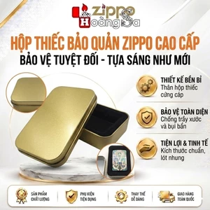 hộp thiếc vàng, trắng bảo quản zippo