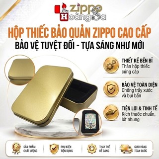 ( hoả tốc ) hộp thiếc vàng, trắng bảo quản zippo