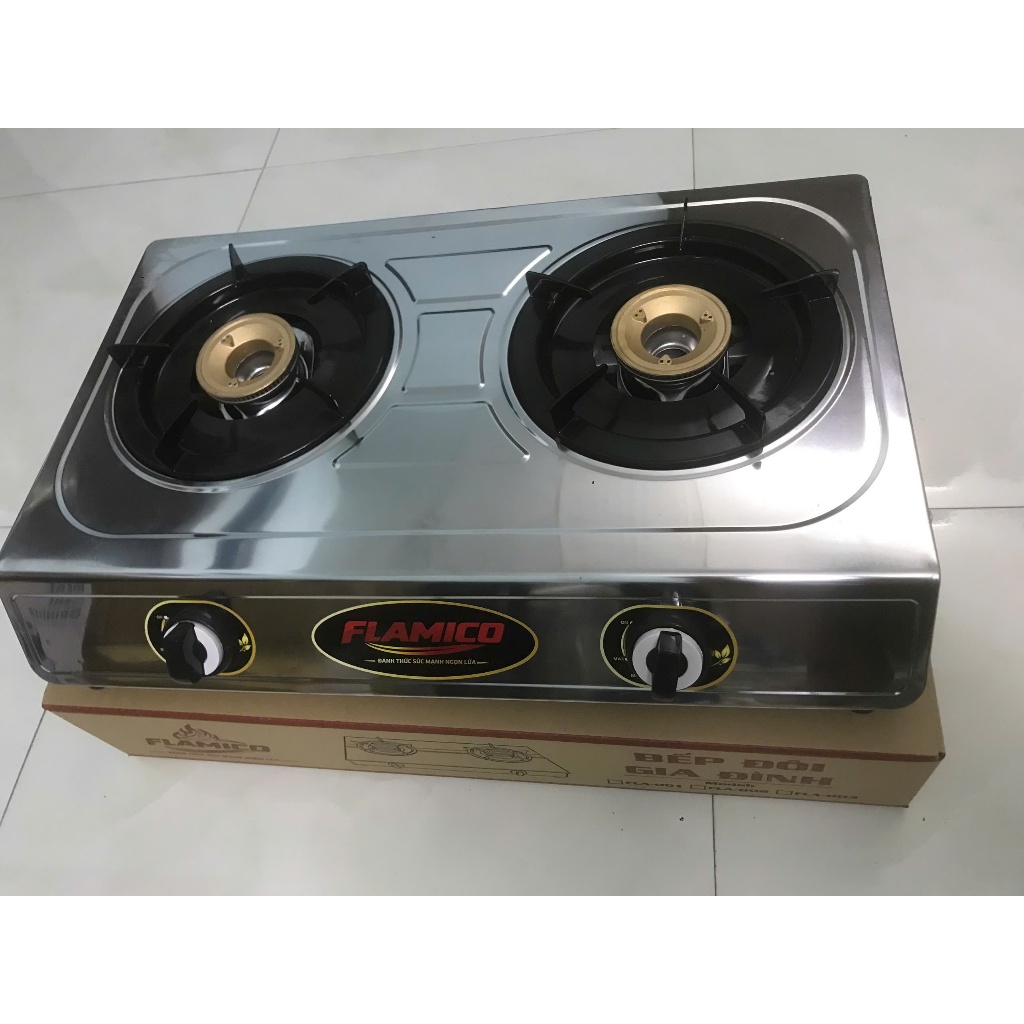 BẾP GAS ĐÔI MẶT INOX LNP -CHÉN NHÔM