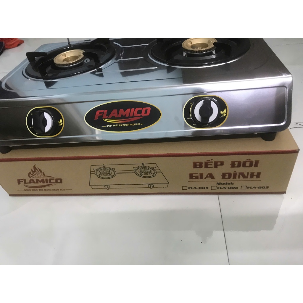 BẾP GAS ĐÔI MẶT INOX LNP -CHÉN NHÔM