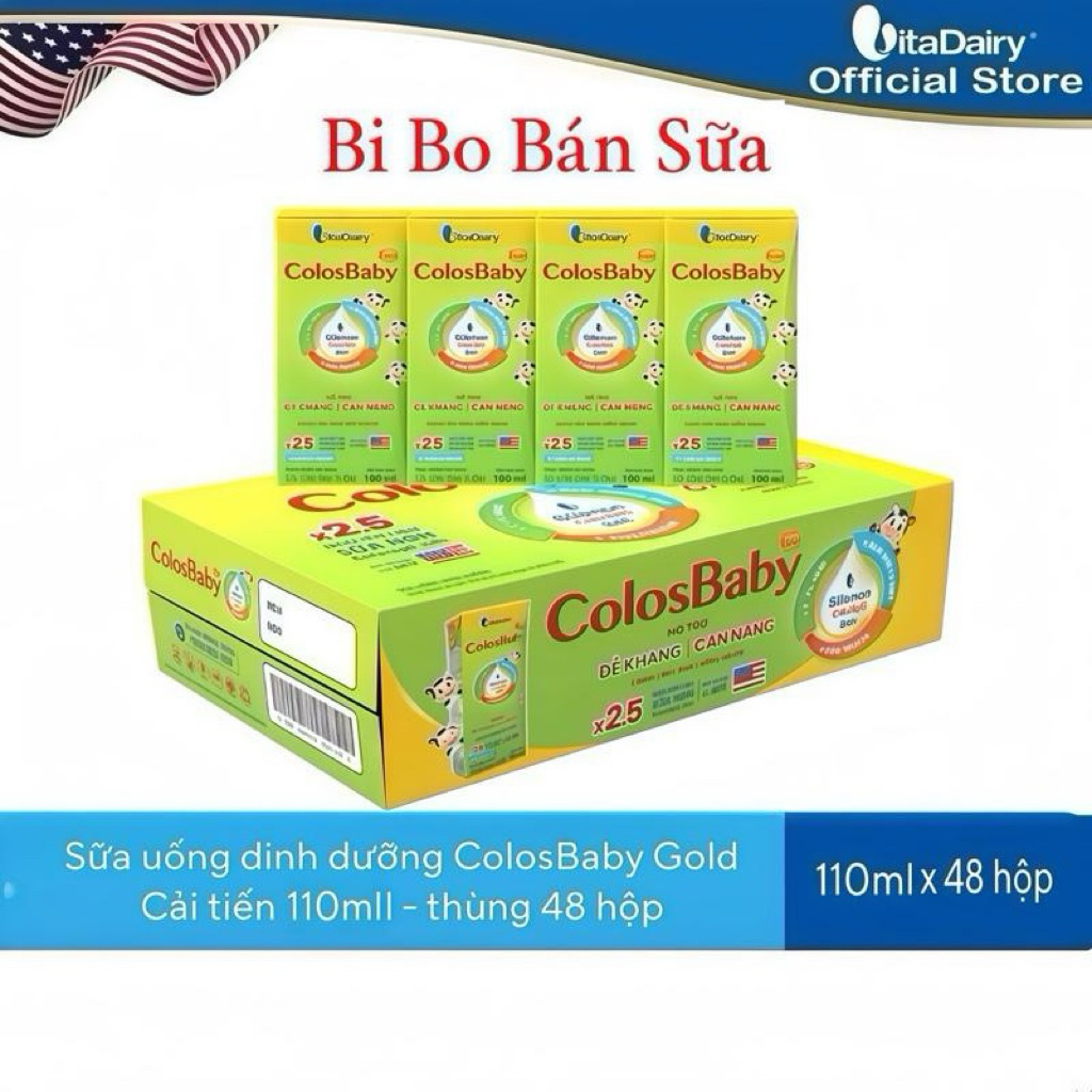 Thùng 48 Hộp Sữa Bột Pha Sẵn ColosBaby Gold - 110ml