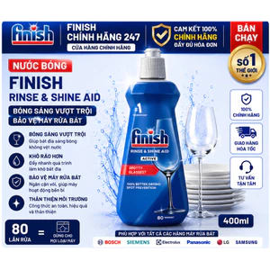 Nước Làm Bóng Finish dùng cho máy rửa bát giúp sáng bóng 400ml