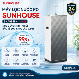 Máy Lọc Nước RO Sunhouse SHA8858K 8 Lõi - Loại Bỏ Tạp Chất, Nước Uống Trực Tiếp An Toàn