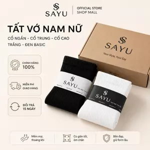 Combo 5 Đôi Tất Vớ Nam Nữ Cổ Cao Kháng Khuẩn Khử Mùi Cao Cấp Hàn Quốc Hộp Kraft Sang Trọng SAYU