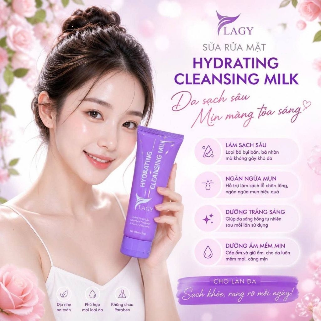 Sữa Rửa Mặt YLAGY Ngừa Mụn Giảm Thâm, Làm Sáng Da, Se Khít Lỗ Chân Lông Tuýp 120ml