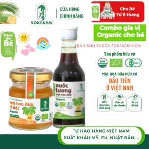 Combo 3 Món - Nước Tương, Đường, Mật Hoa Dừa Hữu Cơ Sokfarm, ngon, an toàn