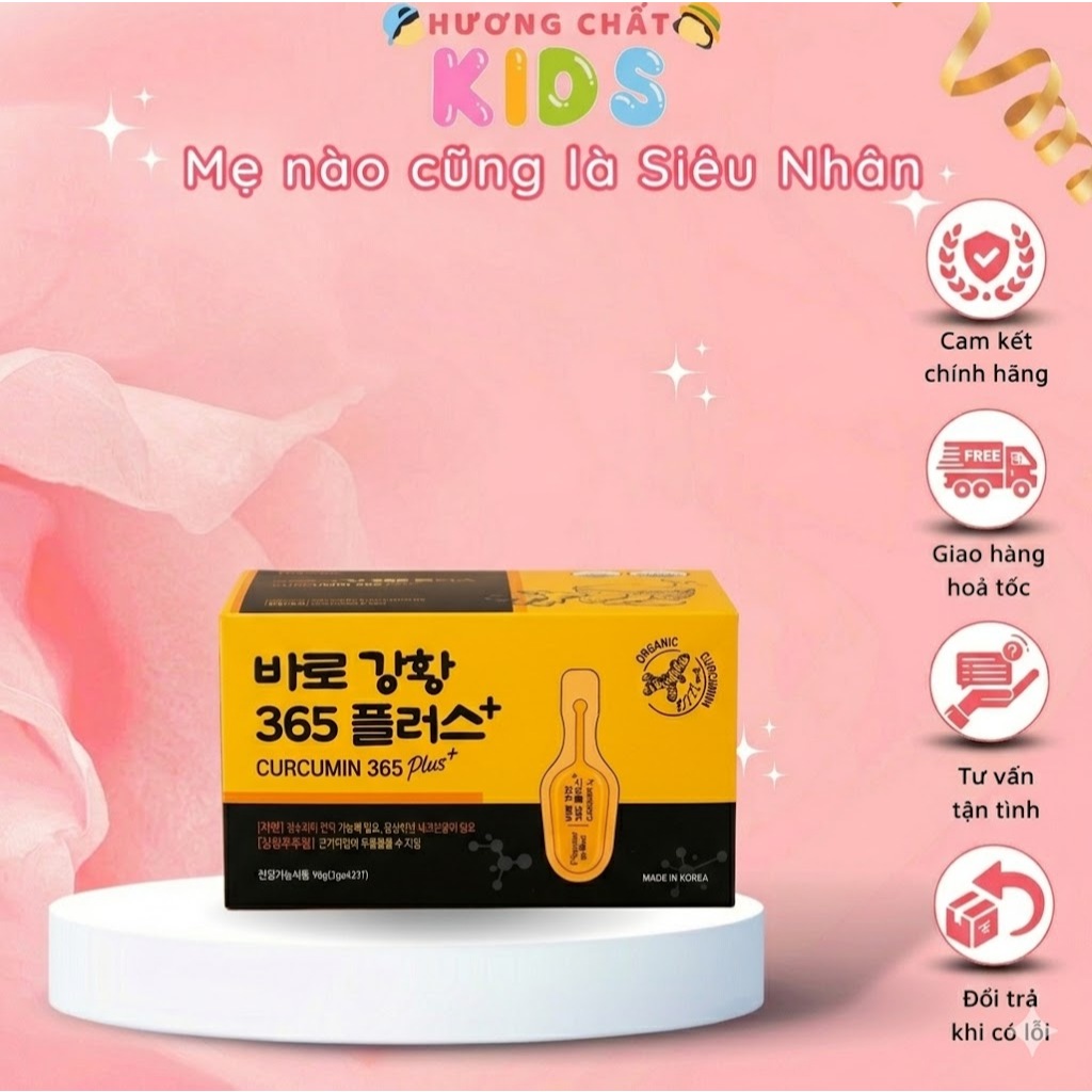 Tinh Chất Nghệ Nano Curcumin 365 Plus Hàn Quốc 32 Tép/Hộp - Hỗ Trợ Dạ Dày, Đẹp Da, Mờ Thâm Sẹo