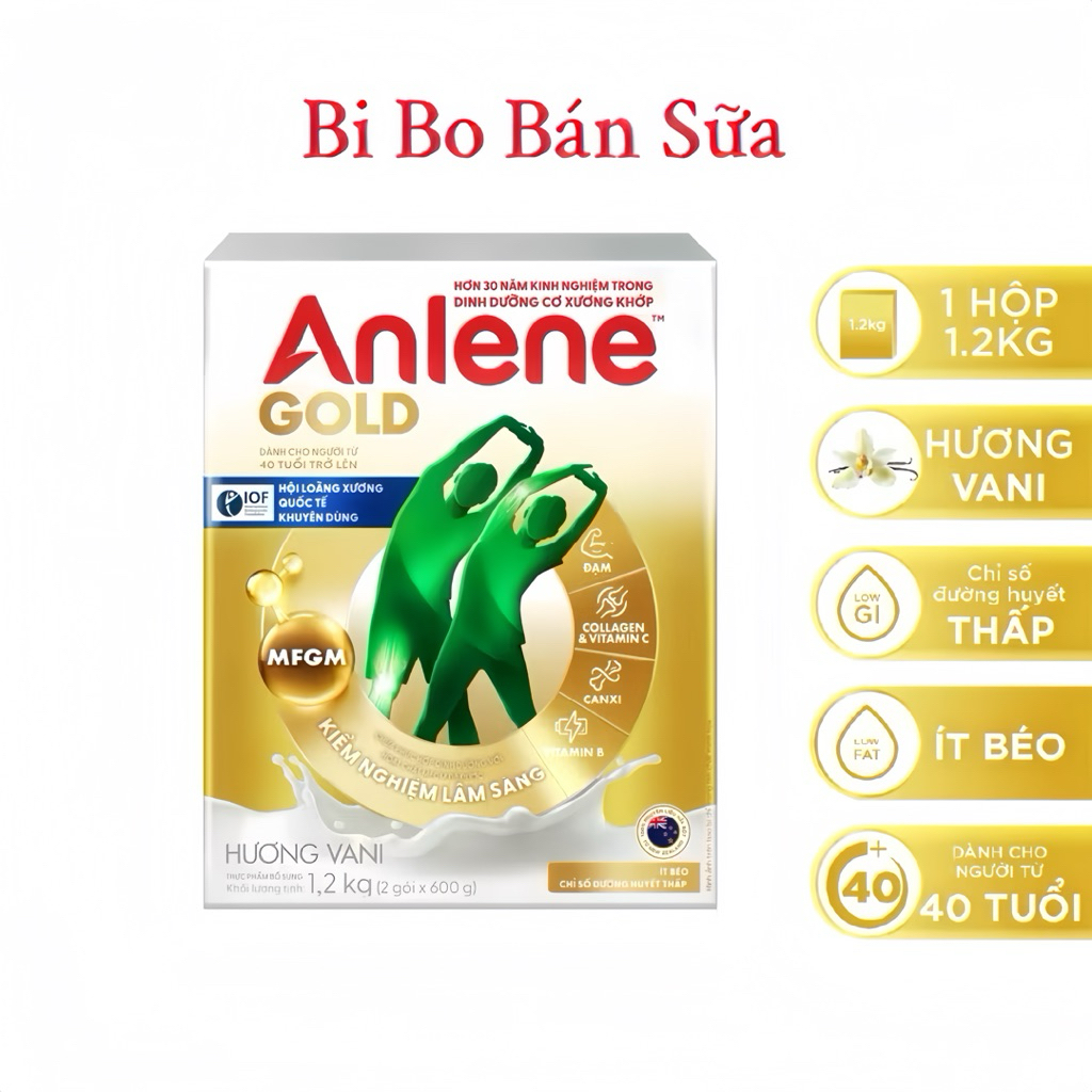 Sữa Bột Anlene Gold Hương Vani - Hộp Giấy 1.2kg..