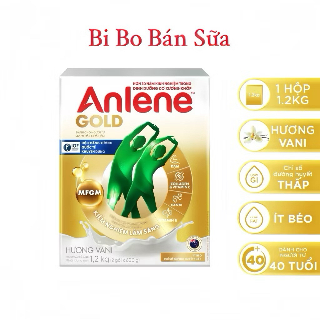 Sữa Bột Anlene Gold Hương Vani - Hộp Giấy 1.2kg..