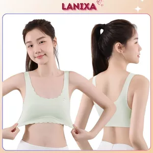 Áo lá nữ học sinh chất su không đường may mềm mịn thoáng mát, Áo lót bra nữ đệm mút mỏng A741