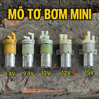 Mô Tơ Bơm Nước Mini DC 6V 9V 12V 15V Áp Lực Cao Cho DIY, Máy Phun Sương, Tưới Cây