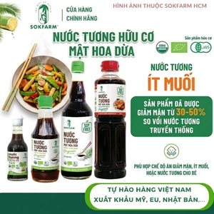 Nước tương Mật Hoa Dừa Hữu Cơ Sokfarm không đậu nành, thuần chay, Thơm ngon