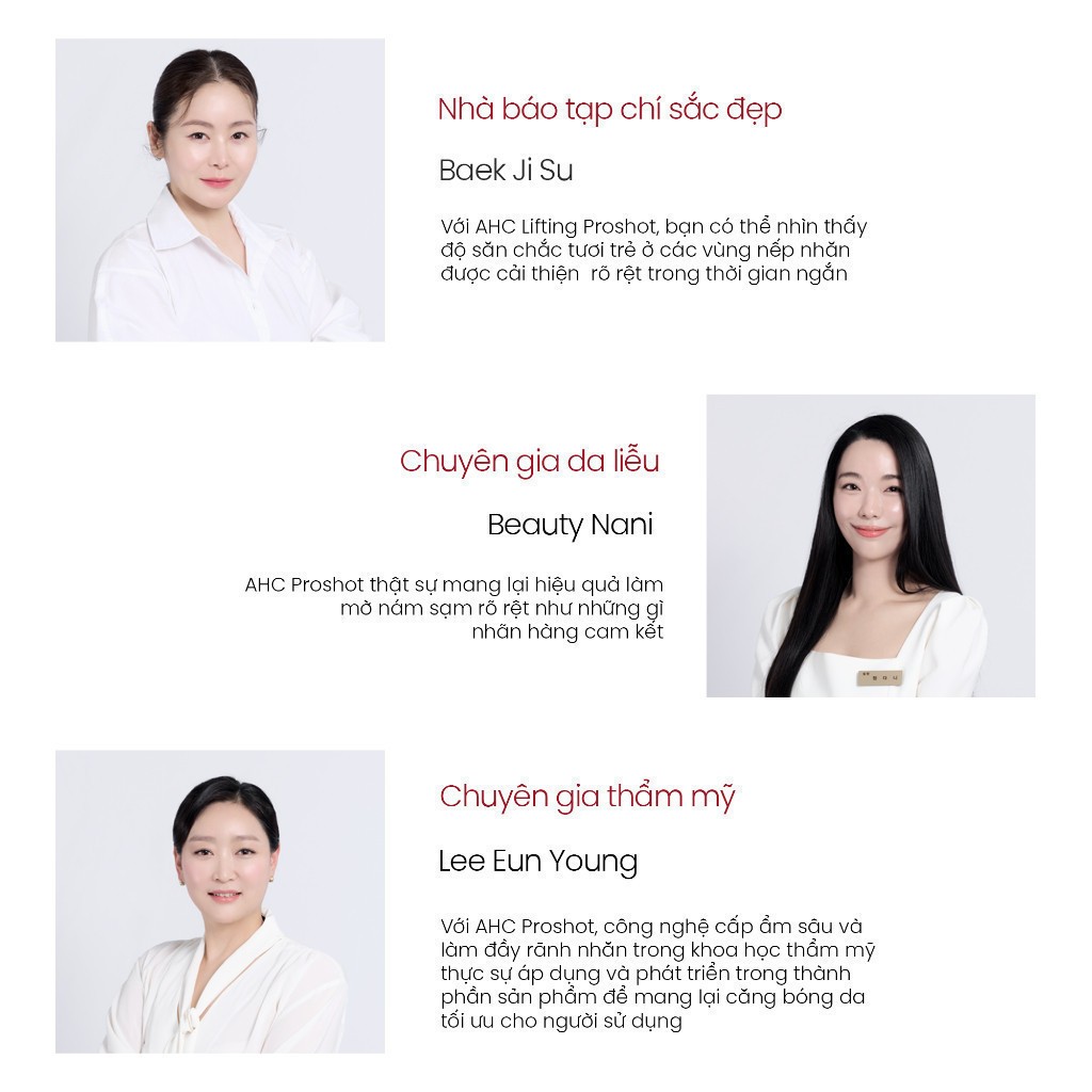 Kem mắt cho mặt chống lão hóa săn chắc da PROSHOT COLLA-JUVENATION LIFT 4 AHC 30ML