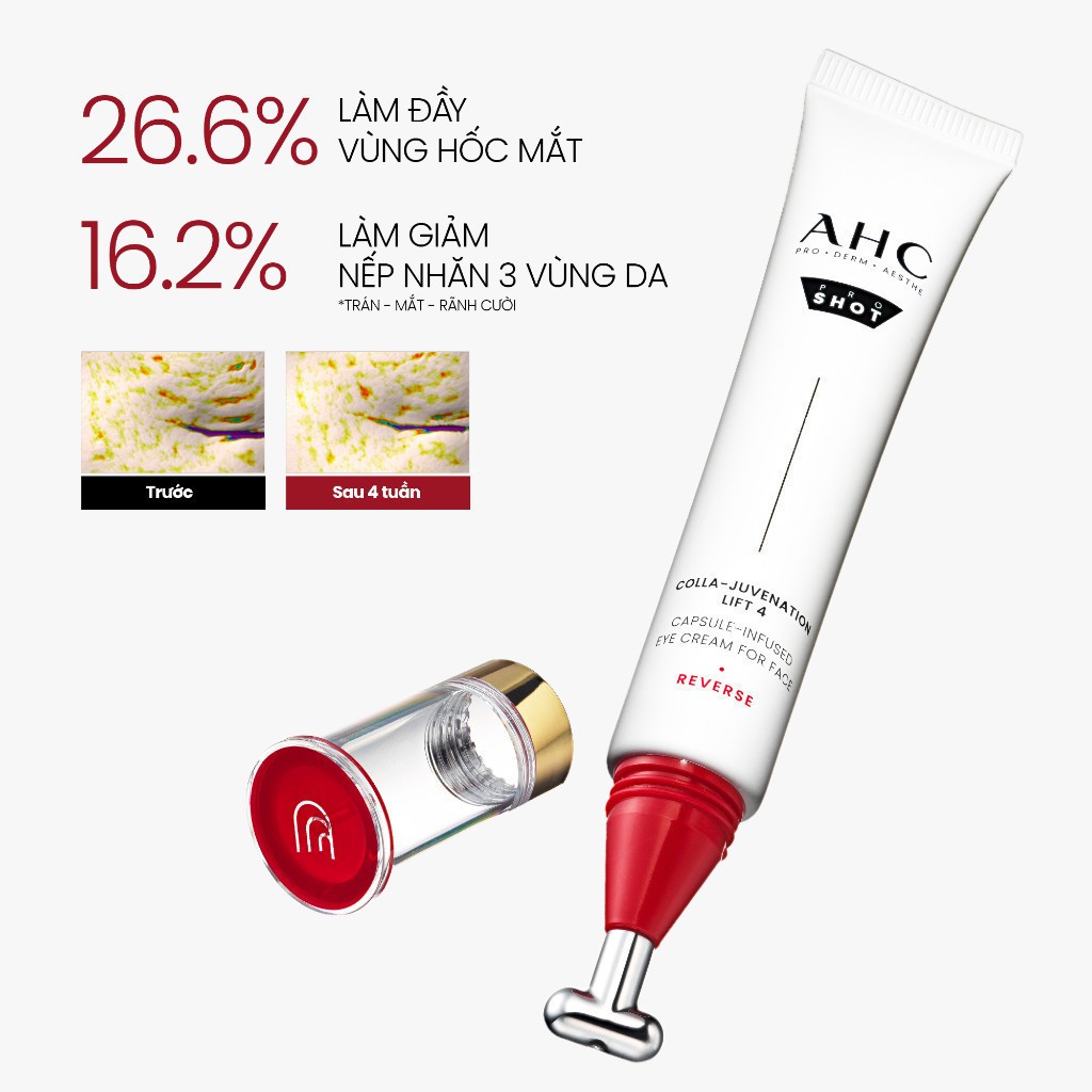 Kem mắt cho mặt chống lão hóa săn chắc da PROSHOT COLLA-JUVENATION LIFT 4 AHC 30ML