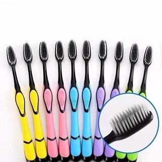 Combo 5 Bàn Chải Đánh Răng Than Tre Bossi Lông Mềm Siêu Mịn, Chăm Sóc Nướu Răng Hiệu Quả, Giá Tốt