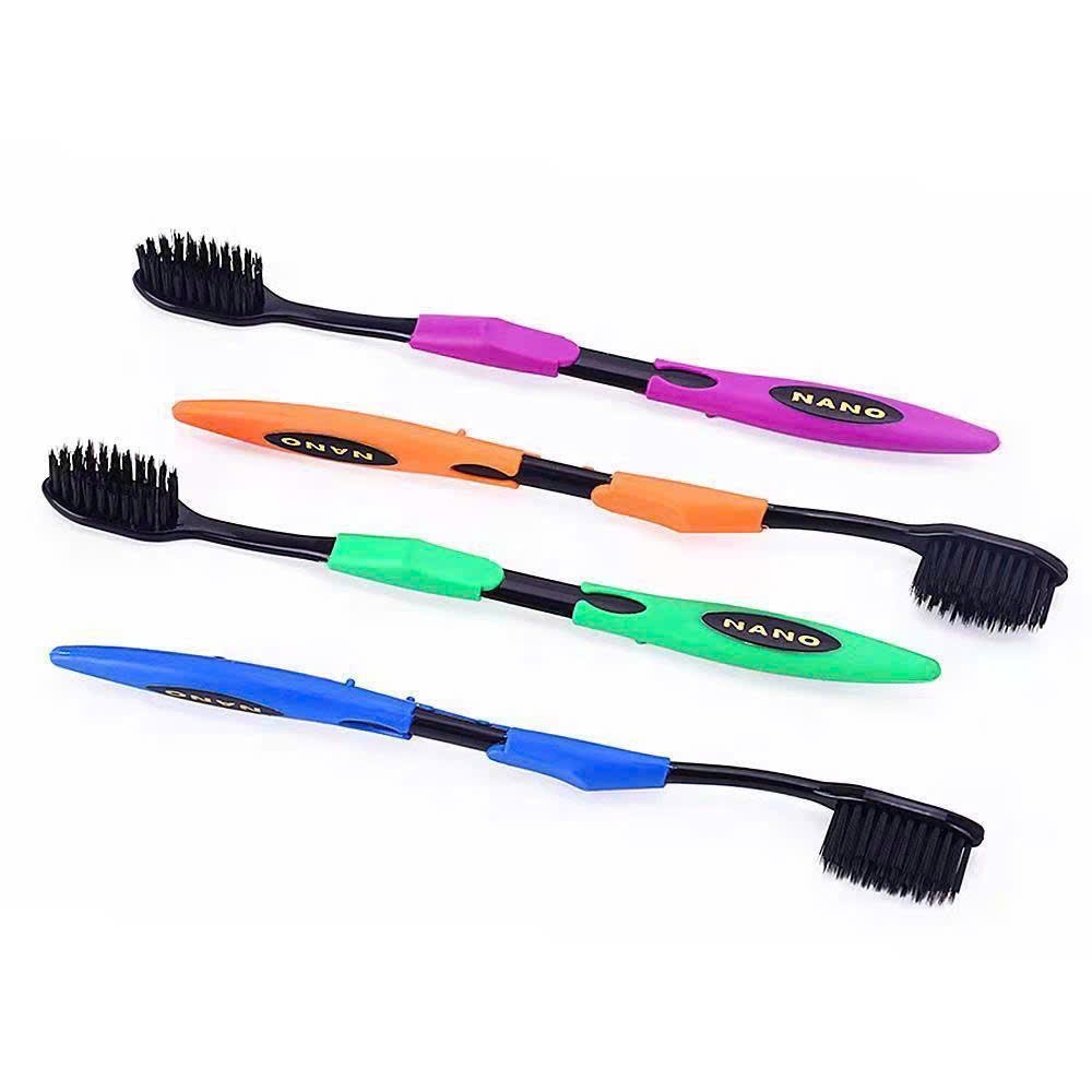 Bộ 5 Bàn Chải Đánh Răng Bossi Bamboo Charcoal, Lông Tơ Mềm Kháng Khuẩn, Dùng Cho Cả Gia Đình