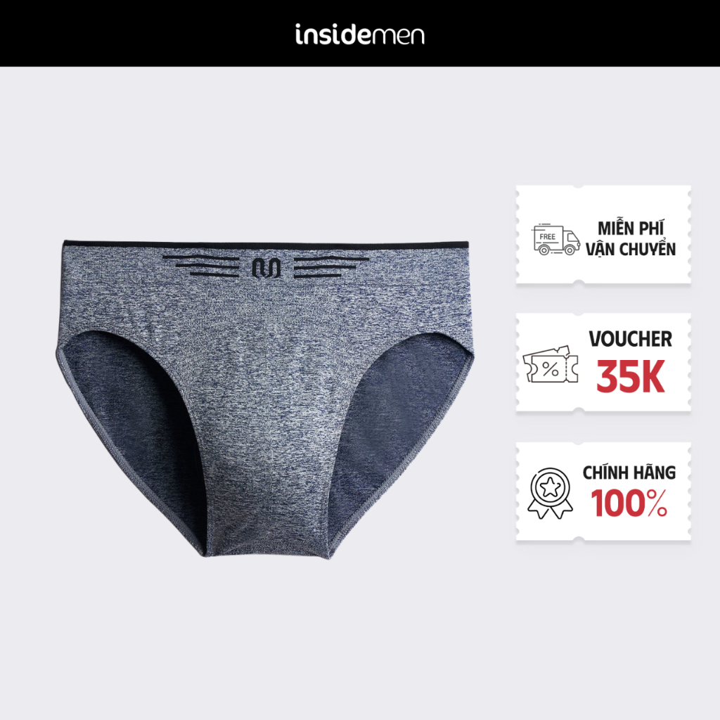 Quần lót nam bikini không đường may kháng khuẩn cạp chun co giãn không bai dão INSIDEMEN IBF025
