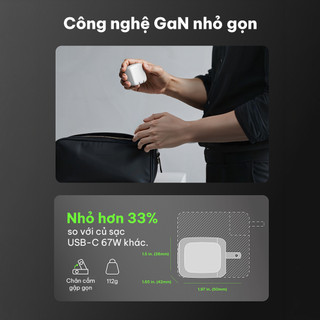 [SVIP] Củ sạc GaN Belkin BOOST CHARGE 67W chuẩn USB-C 3.1 với 2 cổng USB-C dành cho Macbook, iPad, iPhone Bảo hành 2 năm