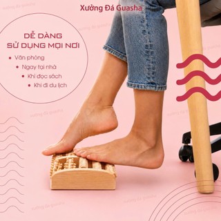 Bàn Lăn Chân Gỗ Massage Bấm Huyệt Lưu Thông Khí Huyết - Bàn Lăn Chân Thư Giãn Giúp Lưu Thông Mạch Máu Chống Tê Mỏi Chân