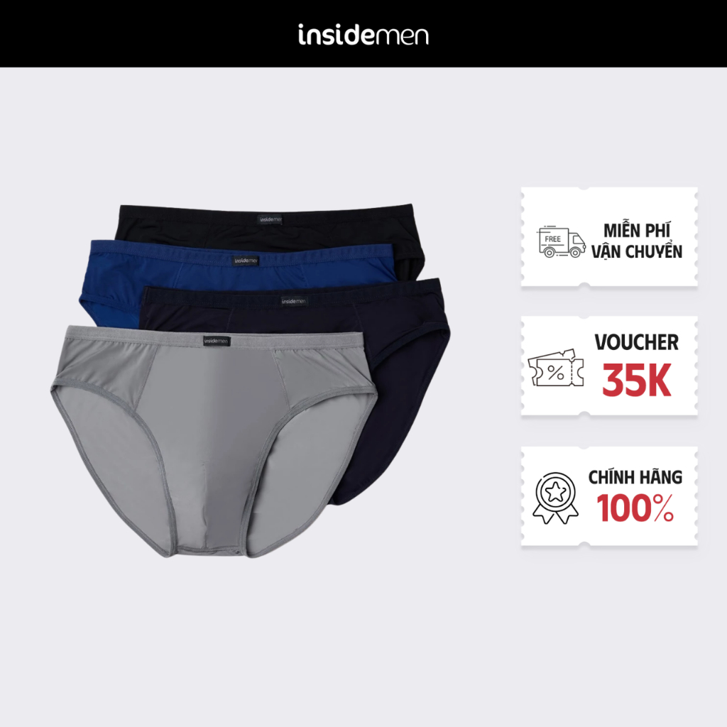 Quần Lót Tam Giác Nam INSIDEMEN Brief Cao Cấp Thoáng Khí IBF008