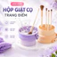 Dụng Cụ Vệ Sinh Cọ Trang Điểm Silicon Có Quai Cầm Phơi Khô, Bộ Giặt Cọ Hình Cái Bát Có Thể Tháo Rời Bibabibo