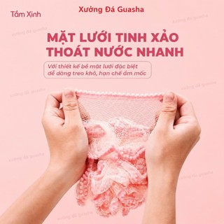 Bông Tắm Lưới Tròn Mềm Mịn Massage Tạo Bọt Tẩy Da Chết Nhẹ Nhàng Nhiều Màu - Bông Tắm Loại 1 Có Dây Treo