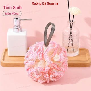 Bông Tắm Lưới Tròn Mềm Mịn Massage Tạo Bọt Tẩy Da Chết Nhẹ Nhàng Nhiều Màu - Bông Tắm Loại 1 Có Dây Treo