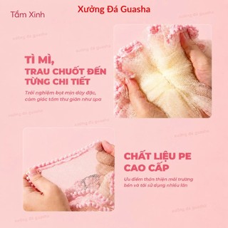Bông Tắm Lưới Tròn Mềm Mịn Massage Tạo Bọt Tẩy Da Chết Nhẹ Nhàng Nhiều Màu - Bông Tắm Loại 1 Có Dây Treo
