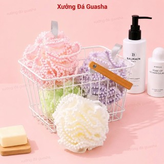 Bông Tắm Lưới Tròn Mềm Mịn Massage Tạo Bọt Tẩy Da Chết Nhẹ Nhàng Nhiều Màu - Bông Tắm Loại 1 Có Dây Treo