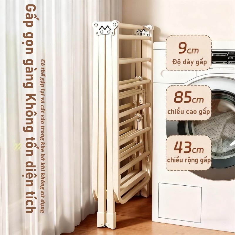 Gian phơi đa năng gập gọn – Thép carbon chịu lực đến 10kg – Phơi được chăn, màn, áo khoác, khăn tắm