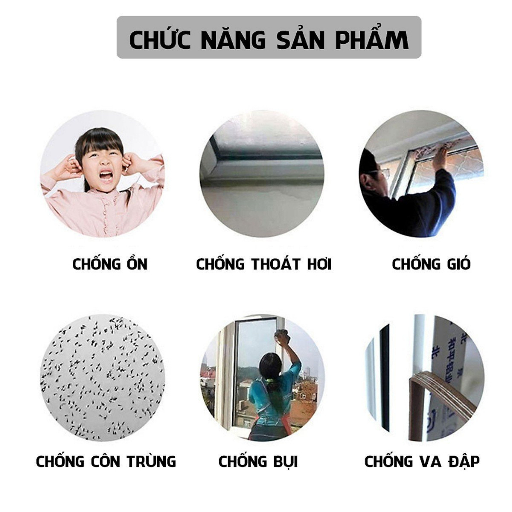 Băng Keo 3D Dán Viền Cửa Sổ - Chuyên Dùng Cho Nhà Tắm, Nhà Bếp, Nhà Vệ Sinh - Chống Thấm Nước, Chống Ẩm Mốc, Chống Sốc V