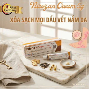 Gel bôi Nirozan Cream Hỗ trợ lang ben, hắc lào, nấm da tuýp 10g - Xuất xứ Việt Nam chính hãng