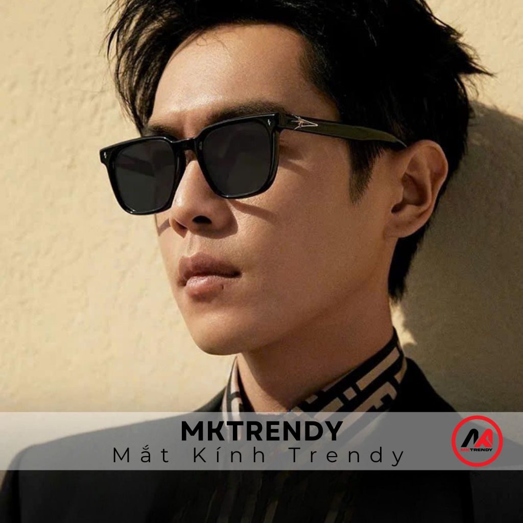 Kính râm gọng vuông MKTRENDY kính đổi màu thời trang nam nữ chống tia UV ngôi sao nổi phong cách sang trọng R9
