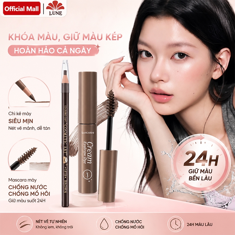 Combo 2 Siêu Phẩm Kẻ & Chuốt Mày – Dáng Mày 3D, Mềm Mượt, Không Lem, Không Trôi, Mày Đẹp Tự Nhiên