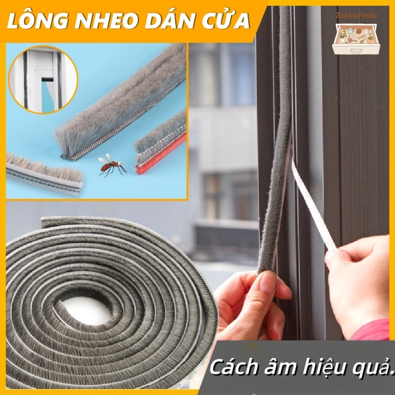 Ron Cao Su Non Dán Cửa 5 Mét - Dùng Cho Cửa Nhôm, Cửa Gỗ, Cửa Kính - Giảm Chấn, Chống Va Đập, Chống Ồn - Có Keo Sẵn, Dễ