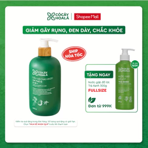 Dầu Gội Thảo Dược Hà Thủ Ô 2in1 Cỏ Cây Hoa Lá 420g - DƯỠNG ẨM CHO TÓC ĐEN MỀM MƯỢT