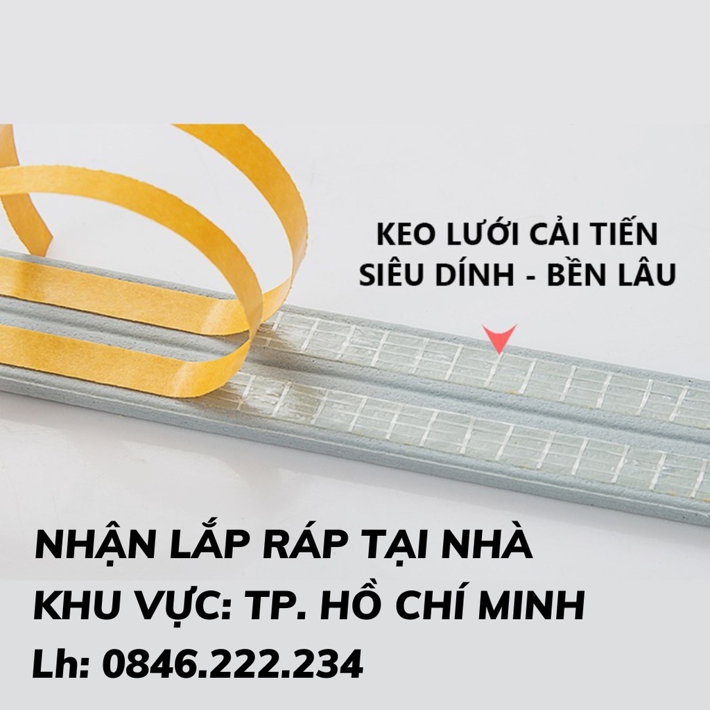 Ron Cao Su Non Dán Cửa 5 Mét - Dùng Cho Cửa Nhôm, Cửa Gỗ, Cửa Kính - Giảm Chấn, Chống Va Đập, Chống Ồn - Có Keo Sẵn, Dễ