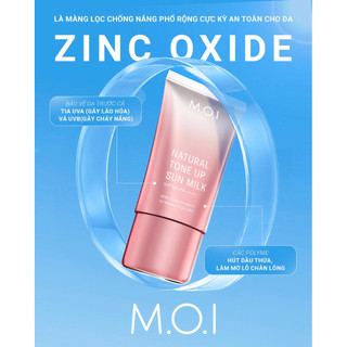 Kem chống nắng nâng tông Natural Tone Up Sun Milk SPF 50+ PA++++ 40ml MOI Cosmetics Hồ Ngọc Hà