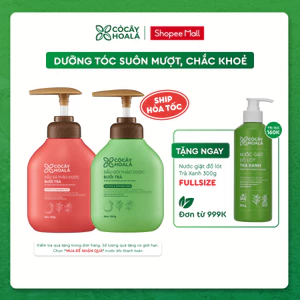 Dầu Gội Thảo Dược Cỏ Cây Hoa Lá Bưởi Trà Dưỡng Tóc Chắc Khỏe 350g - Dành Cho Tóc Khô Xơ, Hư Tổn