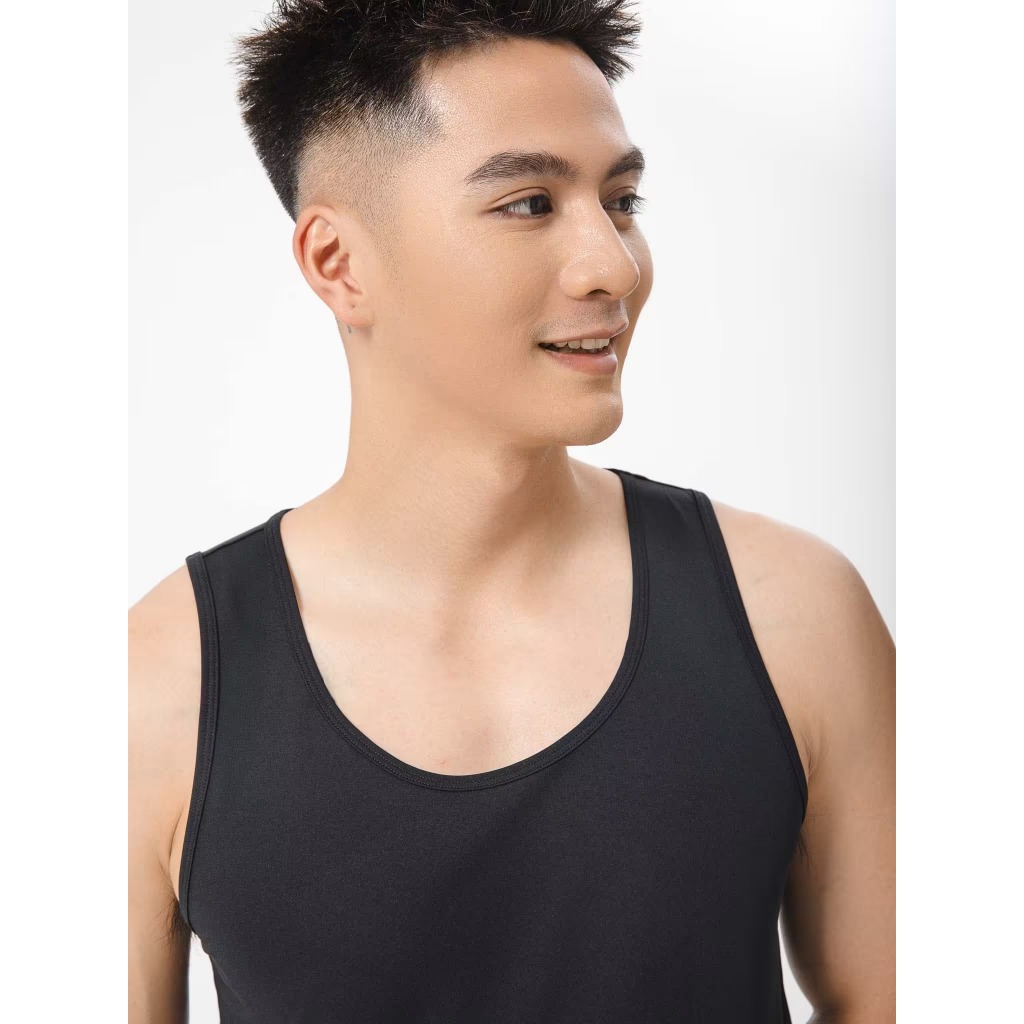 Set đồ nam mặc nhà Áo ba lỗ Excool và Quần short đùi kẻ sọc (màu ngẫu nhiên), đồ đi ngủ mềm mại, thoáng mát Coolmate